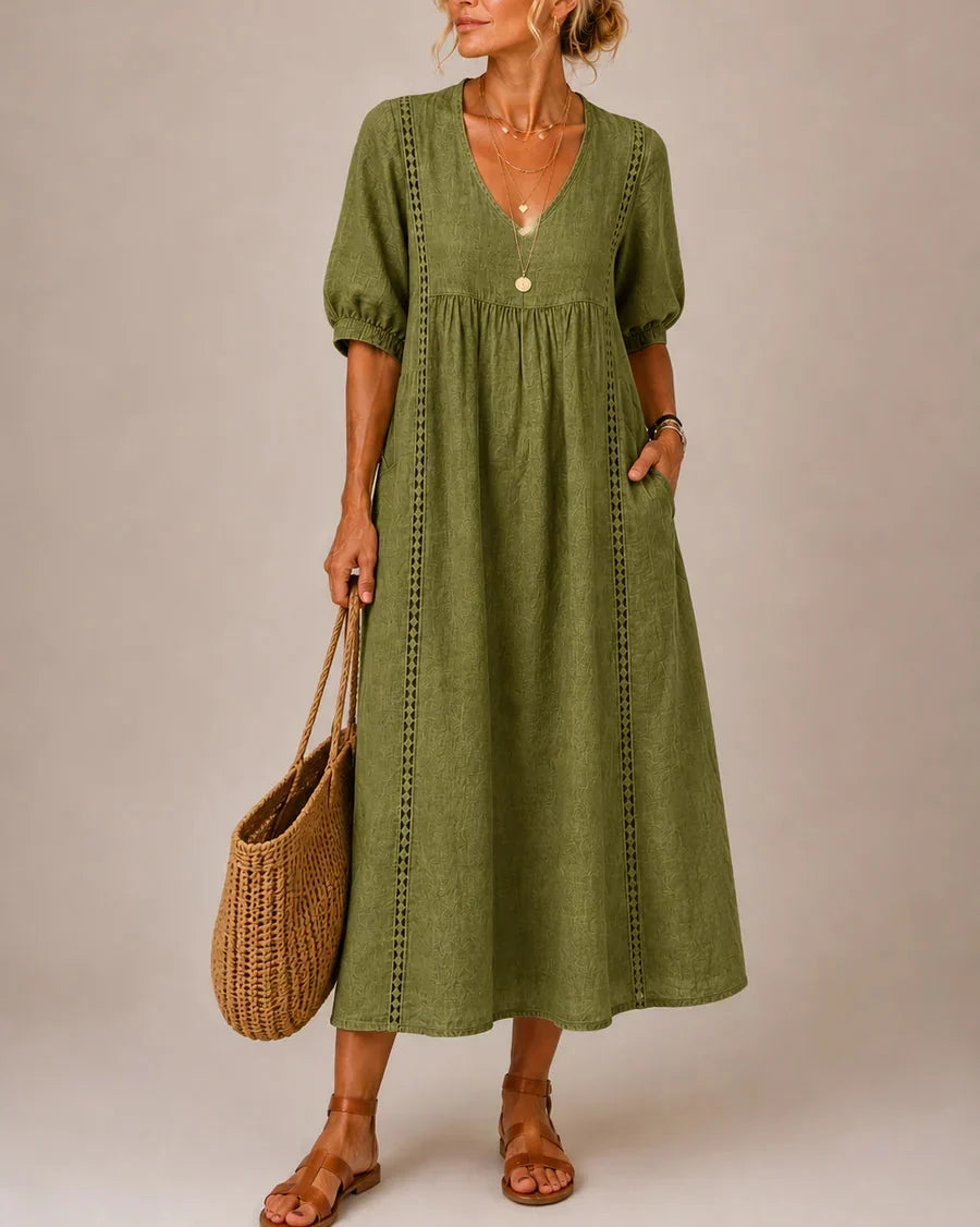 Sefi | Vestido midi de verano Verde